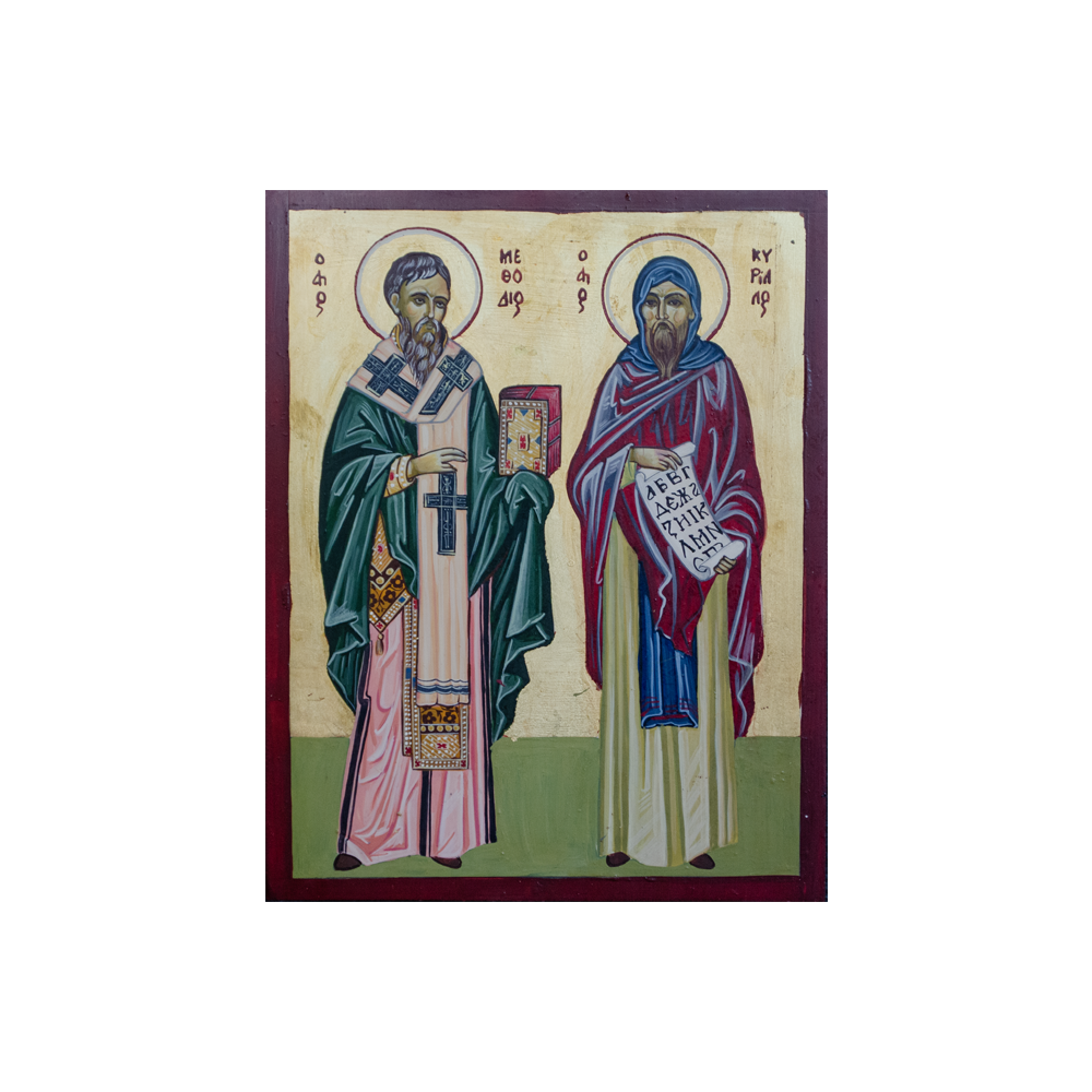 Икона Св.Св Кирил и Методий 15 х 24 - рисувана - PA-S-02